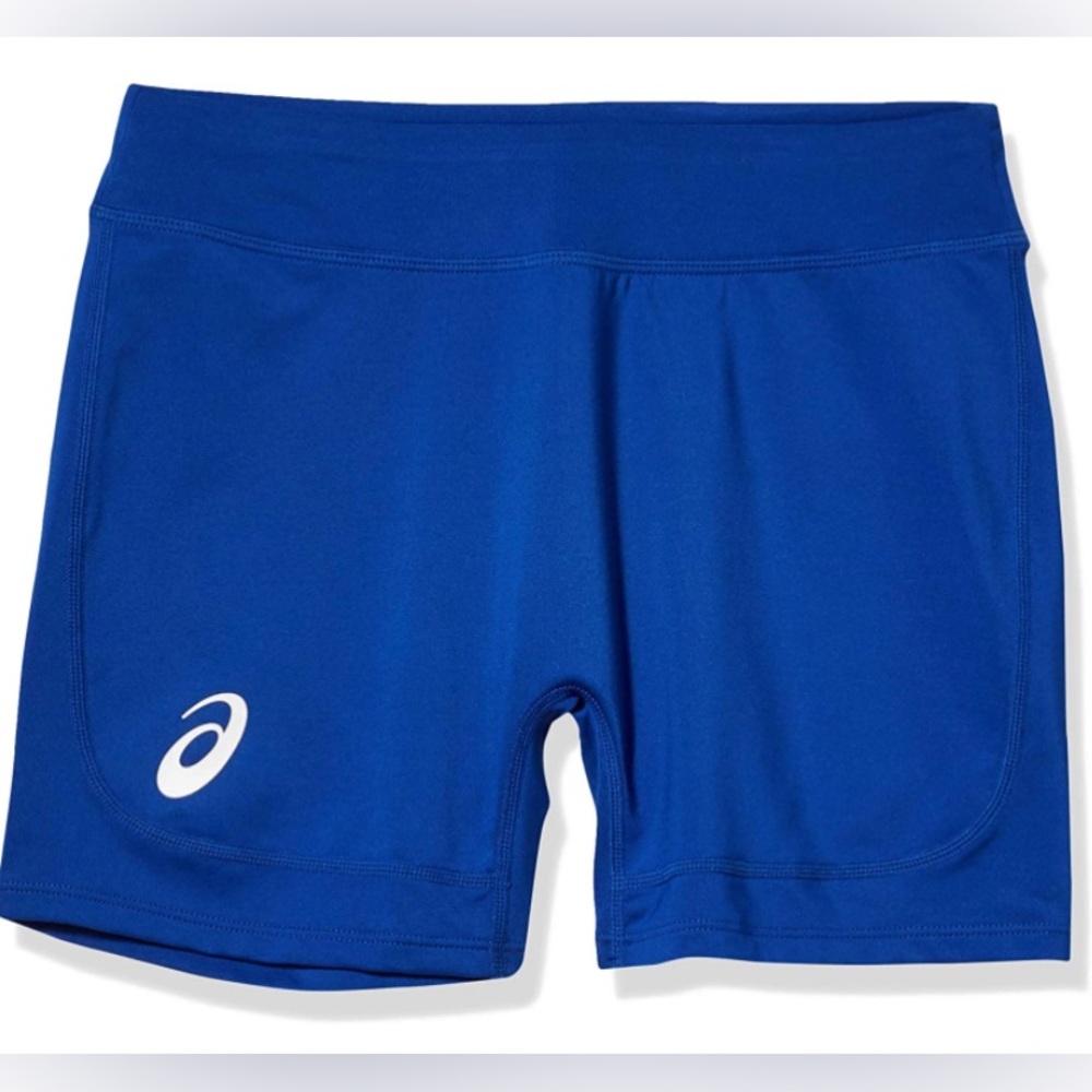 ASICS woman’s running shorts. Neon blue. New with tag.